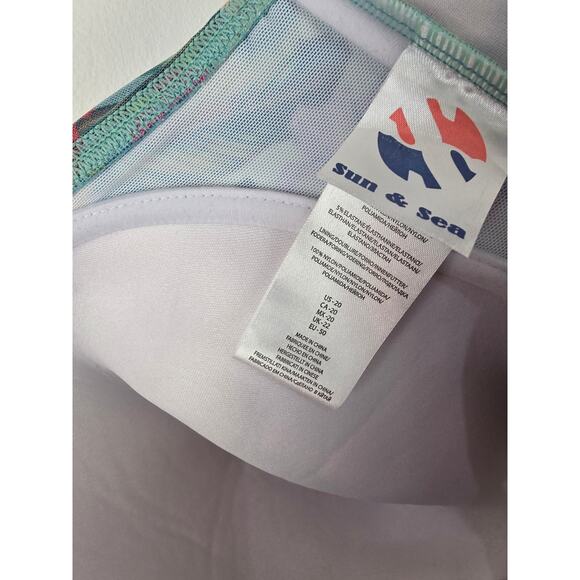 Sun & Sea Swim Top 20 Womens Plus Size Sheer Sexy Underwired Padded Beach - Picture 5 of 6